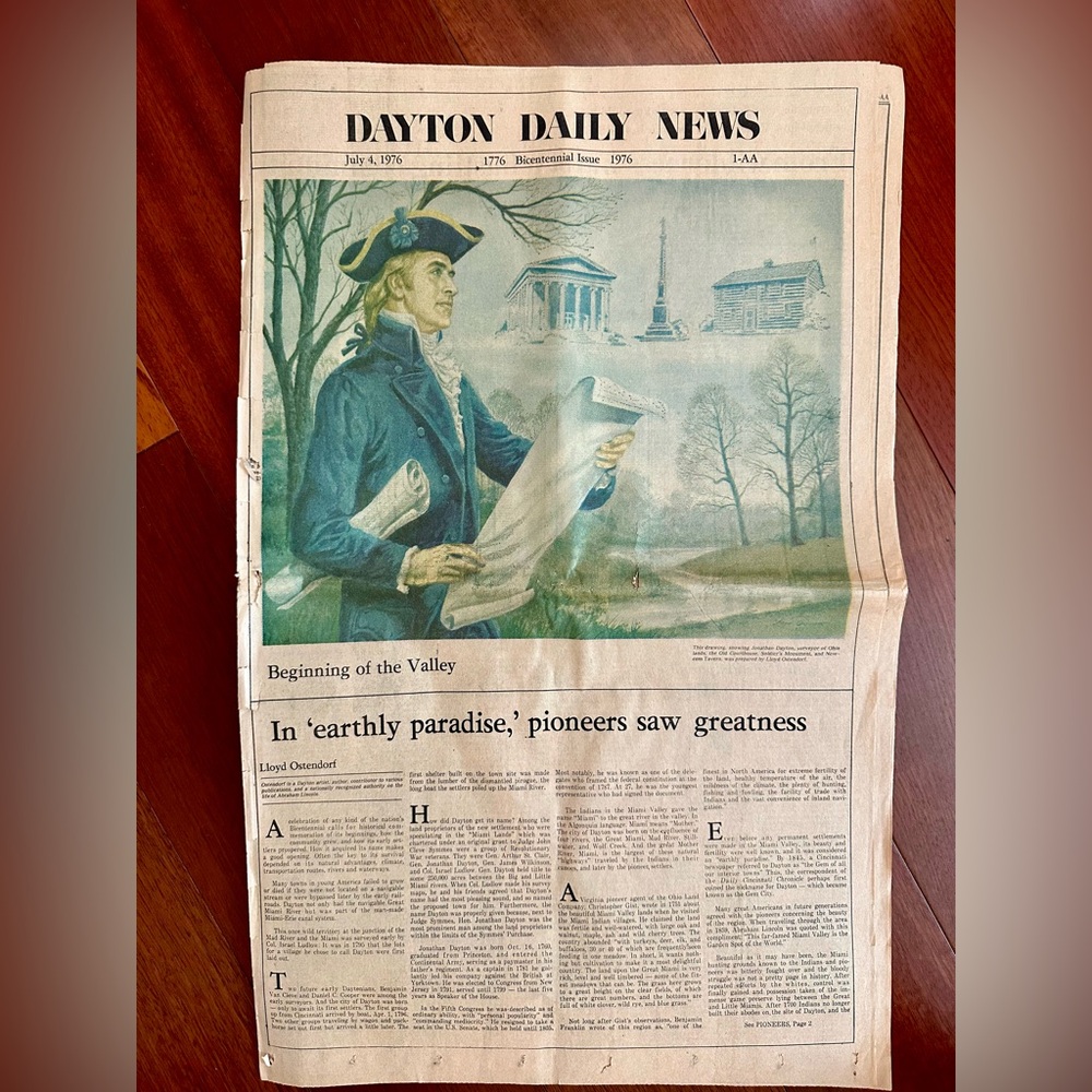 Epemra Original News Bicentennial Issue 1776-1976 July 4, 1976 Dayton Daily News